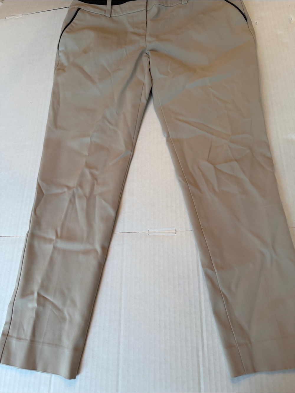 Ann Taylor Modern Style Ankle Pants size 4 Petite VGUC Tan